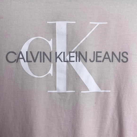 Calvin Klein Jeans Pink Short Sleeve  Tee Shirt - Picture 4 of 6